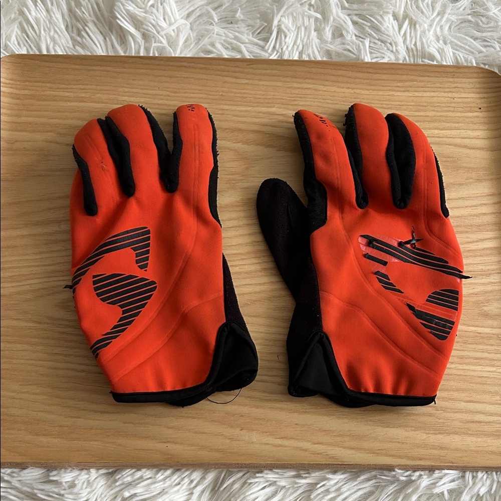 Giro Black and Orange Cycling Gloves